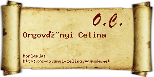 Orgoványi Celina névjegykártya